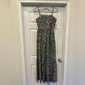 RAGA Deema Green and Pink Floral Maxi Dress